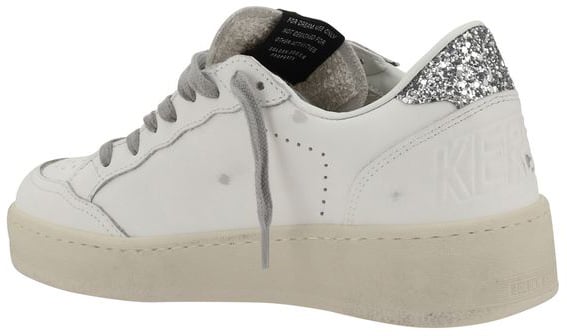 Golden Goose Silver Calf Leather Bos Taurus Low Top Sneakers Zilver