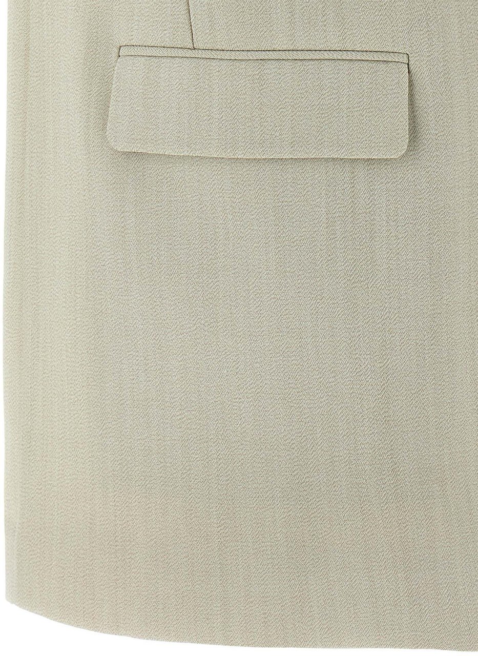 Golden Goose Beige Virgin Wool Sleeveless Jacket Beige