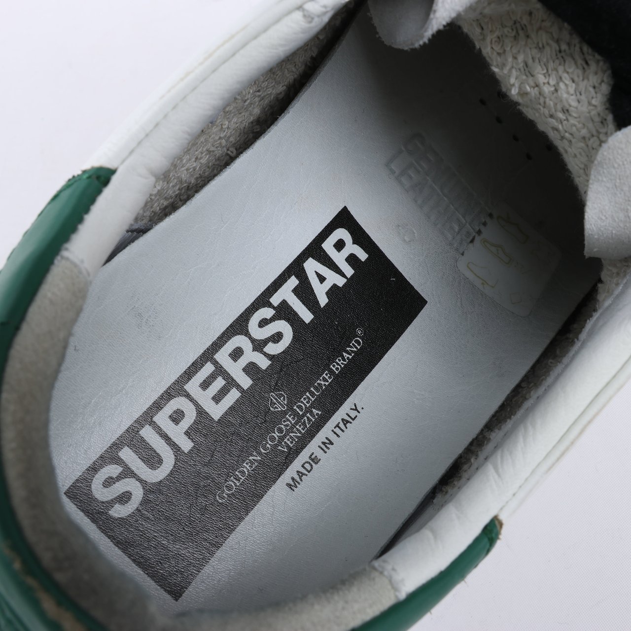 Golden Goose GOLDEN GOOSE Leather Sneakers in White SUPERSTAR, Size 40 EU Beige