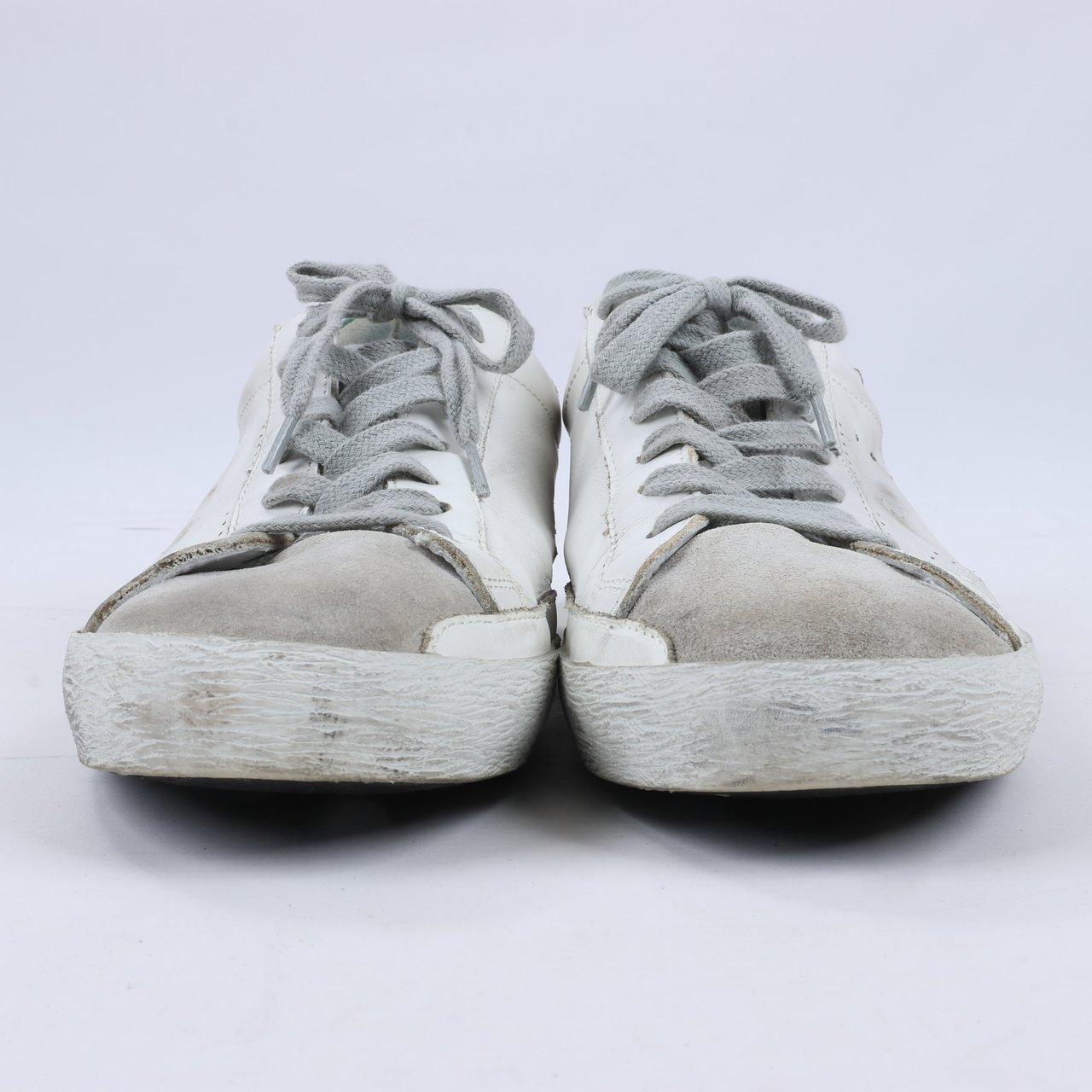 Golden Goose GOLDEN GOOSE Leather Sneakers in White SUPERSTAR, Size 40 EU Beige