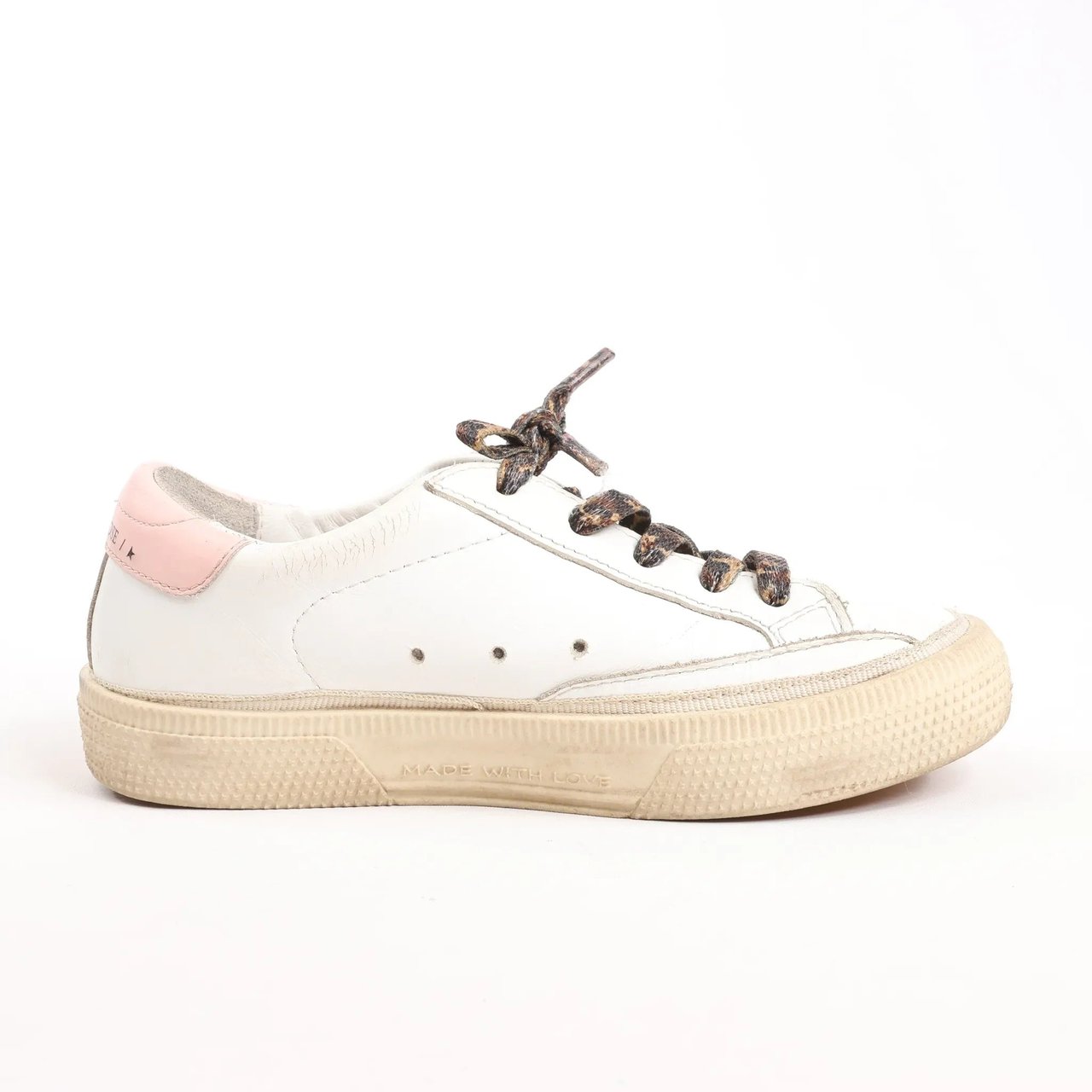 Golden Goose Golden Goose Glitter Star Kids Sneakers in White x Pink, Size 28 EU Divers