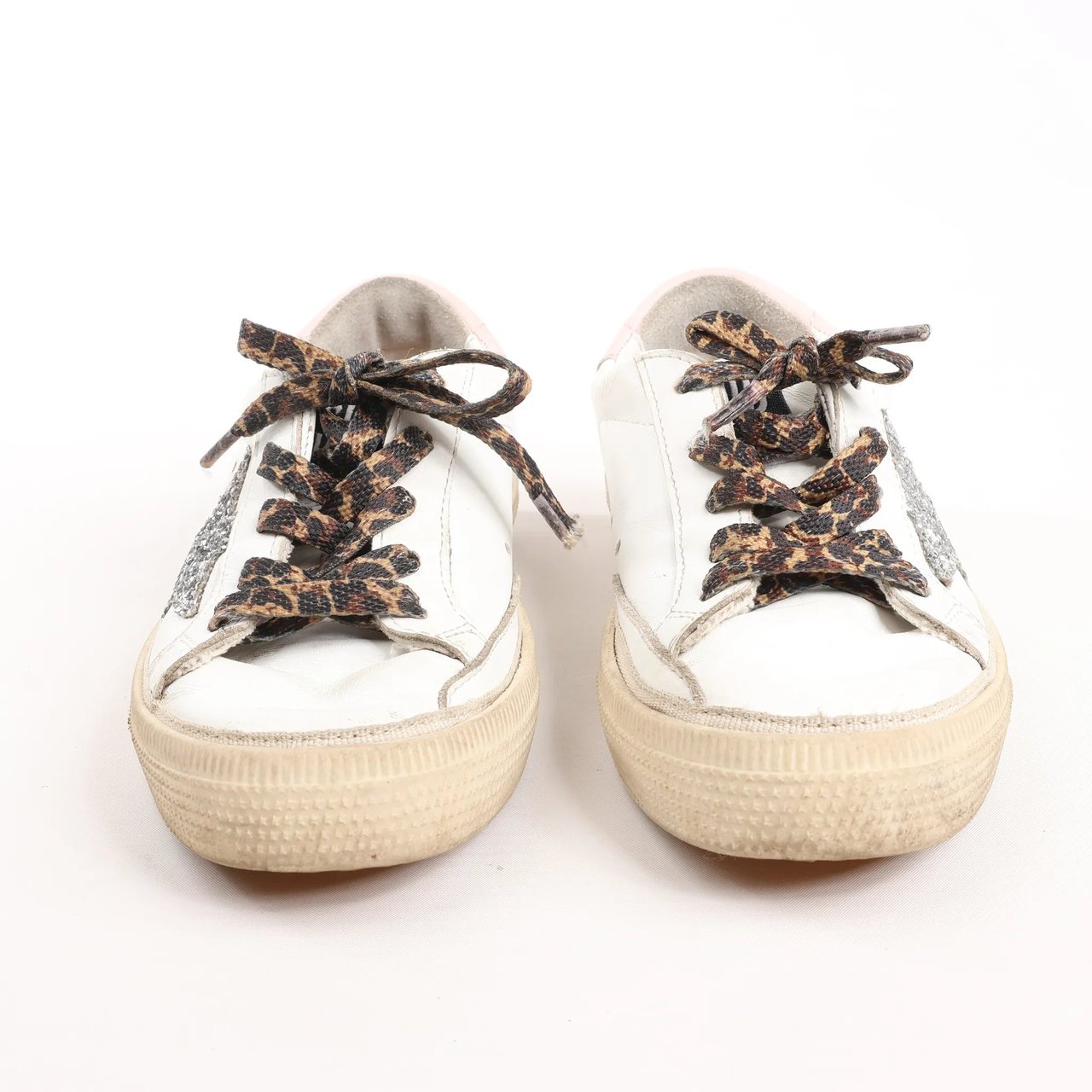 Golden Goose Golden Goose Glitter Star Kids Sneakers in White x Pink, Size 28 EU Divers