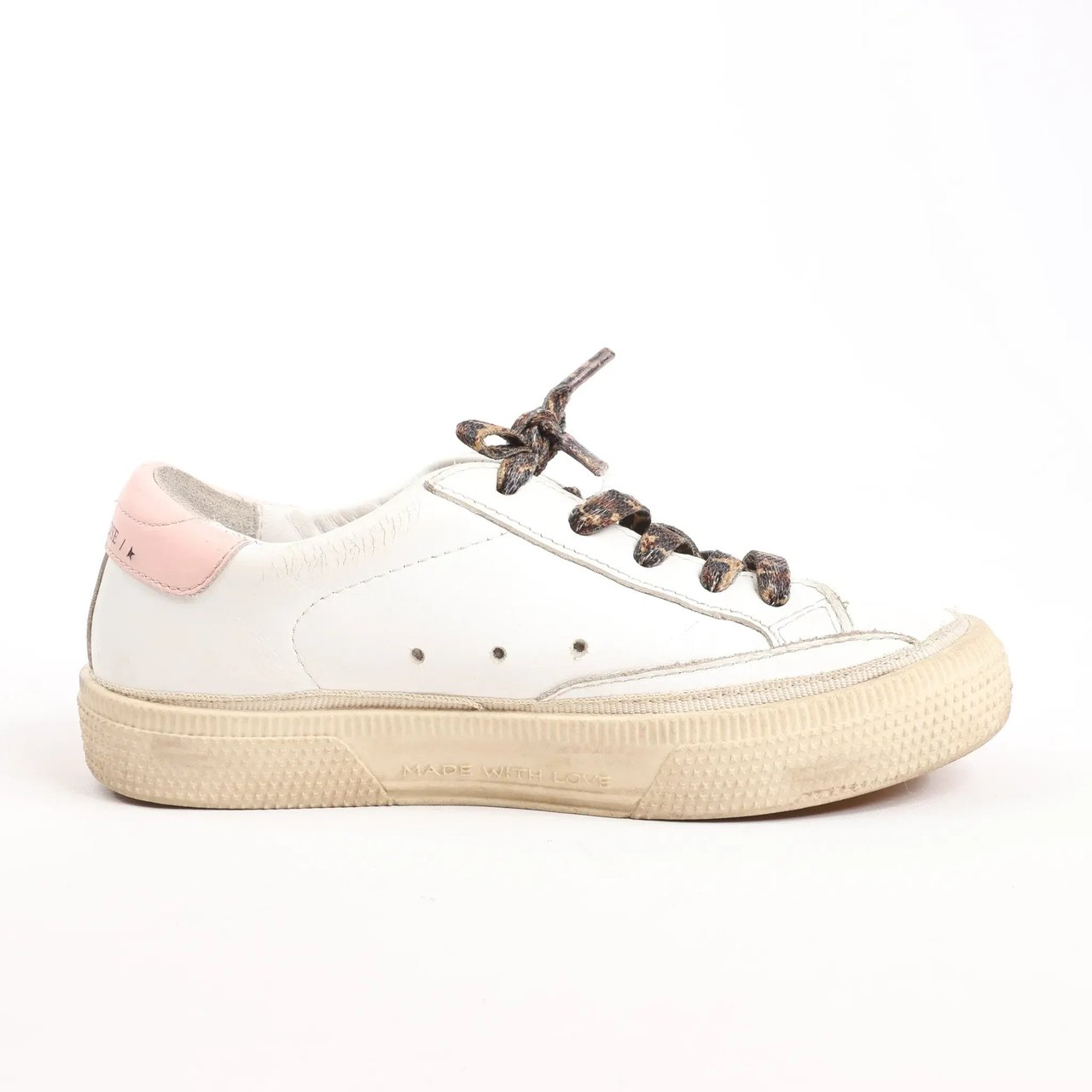 Golden Goose Glitter Star Kids Sneakers in White x Pink, Size 28 EU Divers