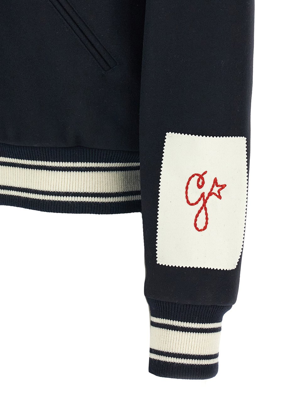 Golden Goose Blue Virgin Wool Bomber Blauw