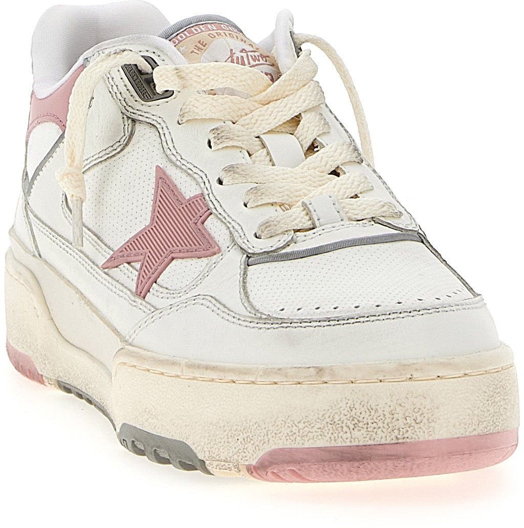 Golden Goose Multicolor Leather Athletic Sneakers Roze