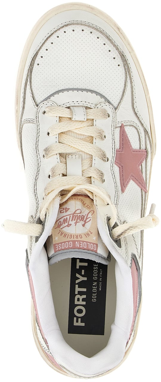 Golden Goose Multicolor Leather Athletic Sneakers Roze