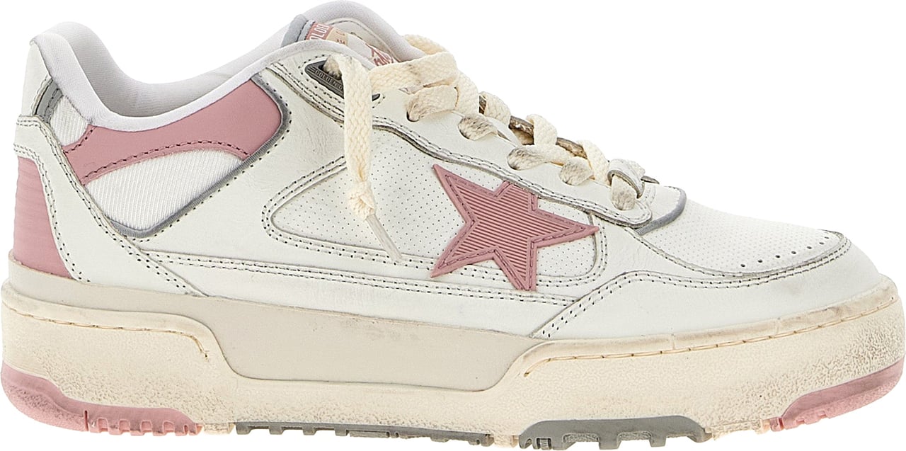Golden Goose Multicolor Leather Athletic Sneakers Roze