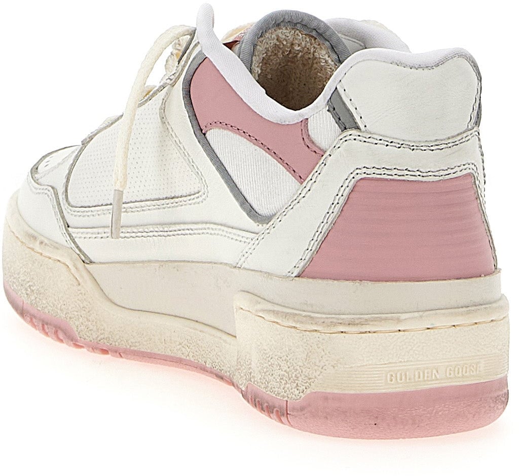 Golden Goose Multicolor Leather Athletic Sneakers Roze