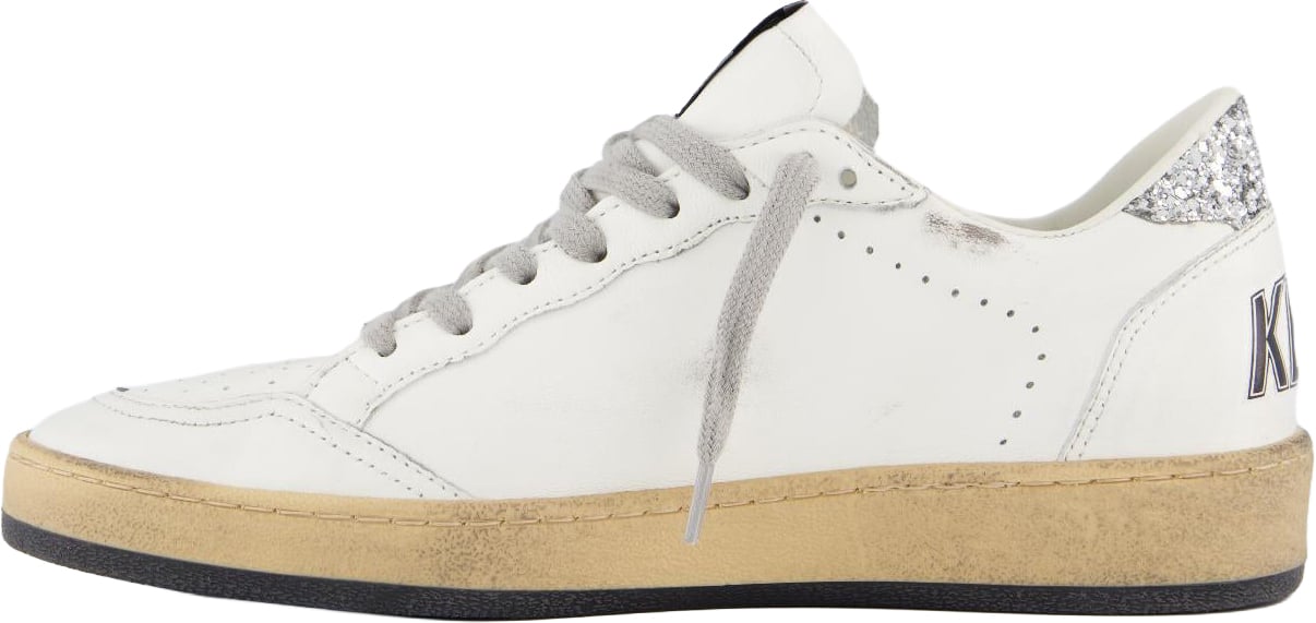 Golden Goose Dames Ballstar Sneaker Wit/Glitter Blauw