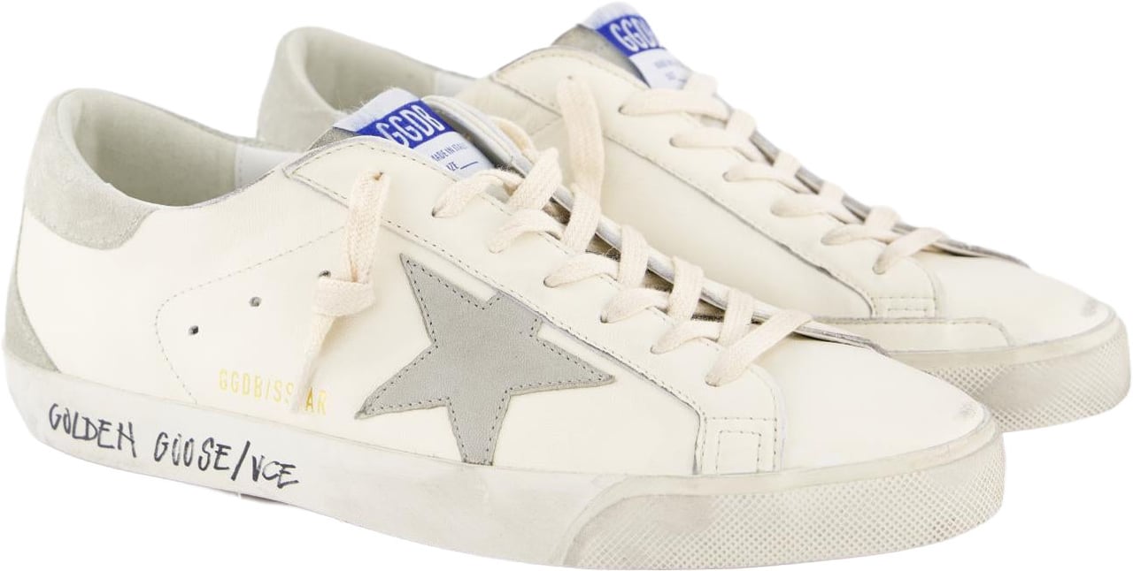 Golden Goose Heren Super-Star Sneaker Wit/Grijs Wit