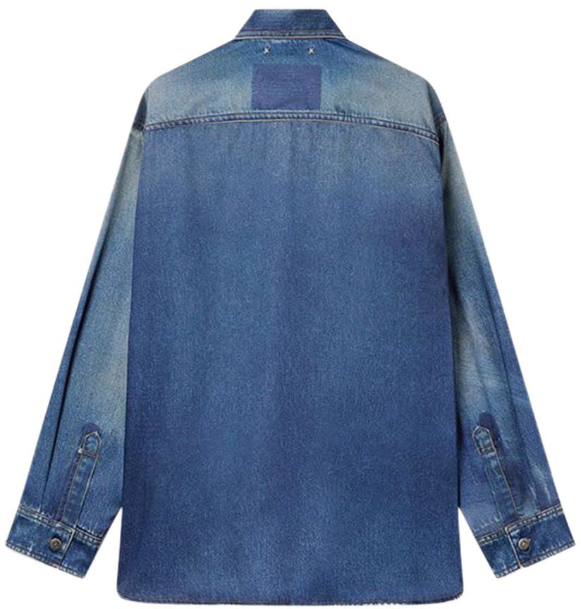 Golden Goose Shirts Blu Blauw