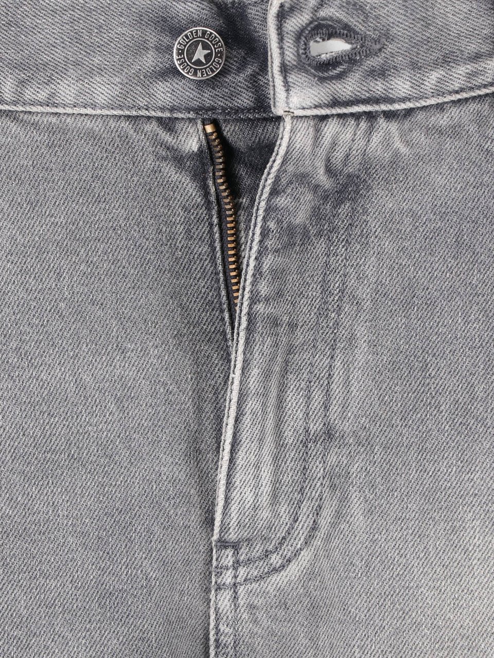 Golden Goose Gray Melody Mid-Rise Studded Denim Jeans Grijs