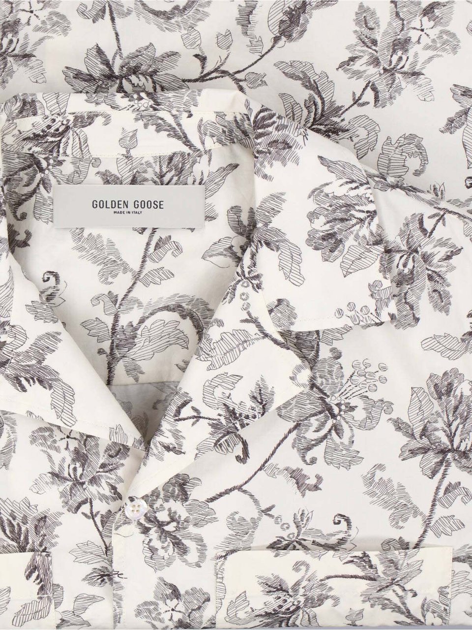 Golden Goose Crisp White Button-Down Shirt with Structured Collar Wit