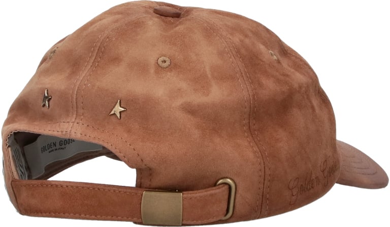 Golden Goose Brown Suede Adjustable Metal Star Hat Bruin