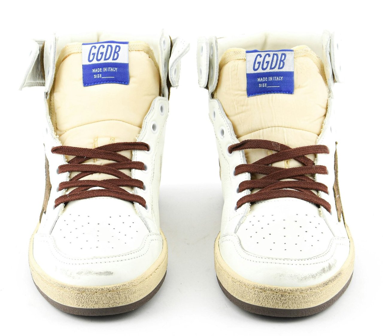 Golden Goose Skystar White Beige Chocolat Wit