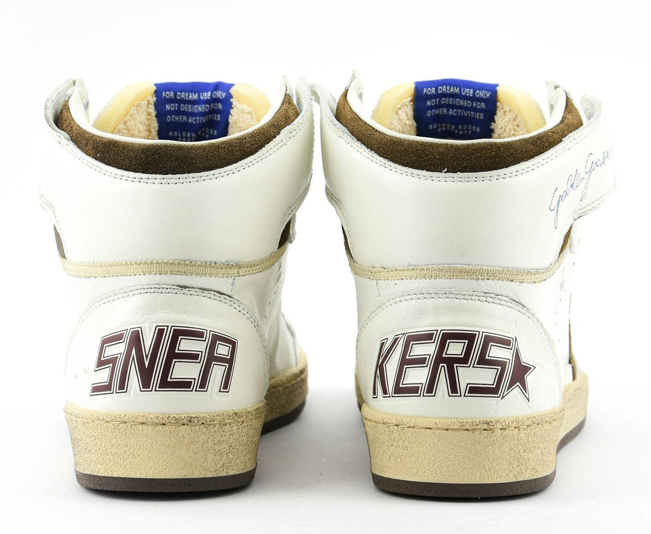 Golden Goose Skystar White Beige Chocolat Wit