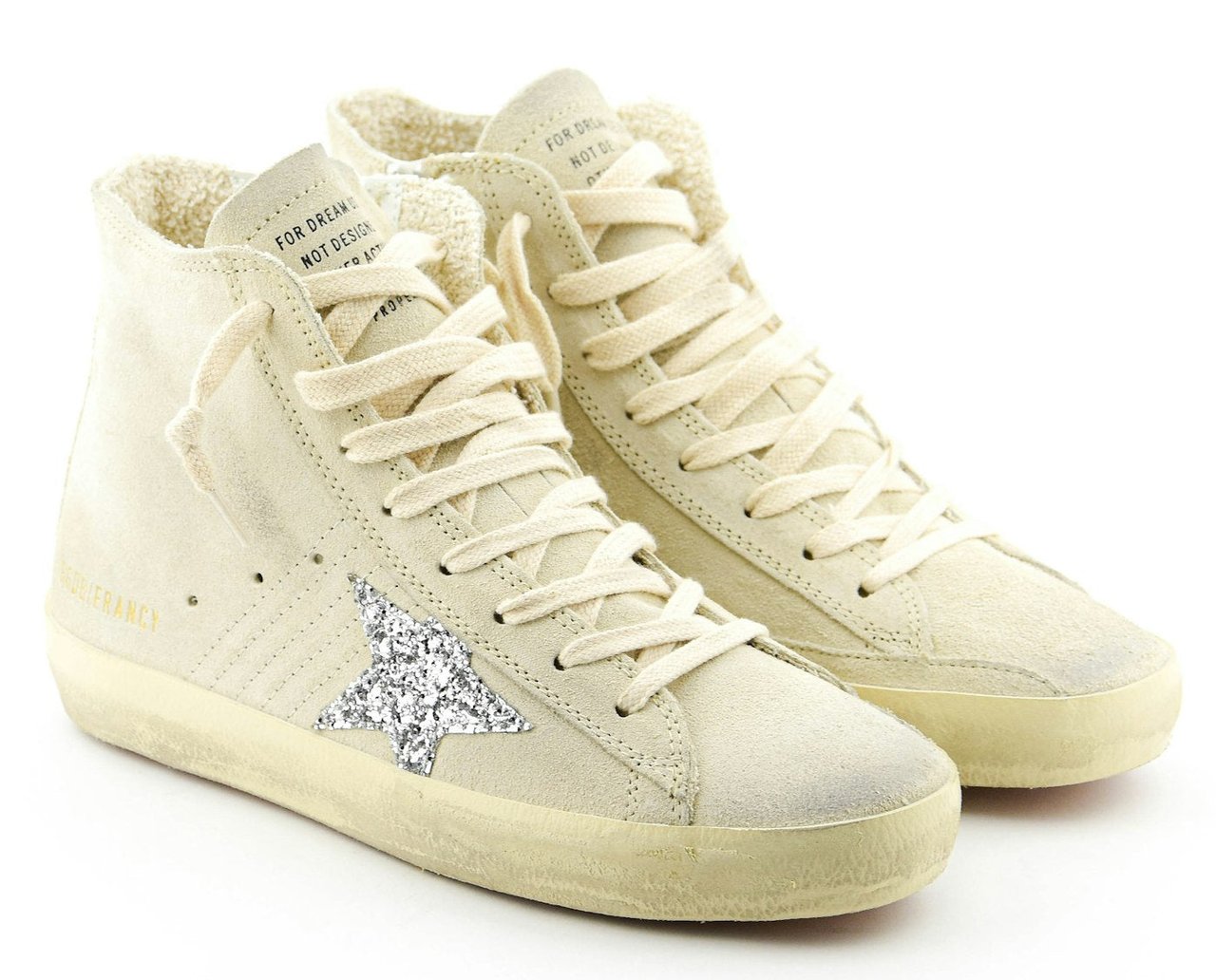 Golden Goose Francy Seedpearl Silver Beige