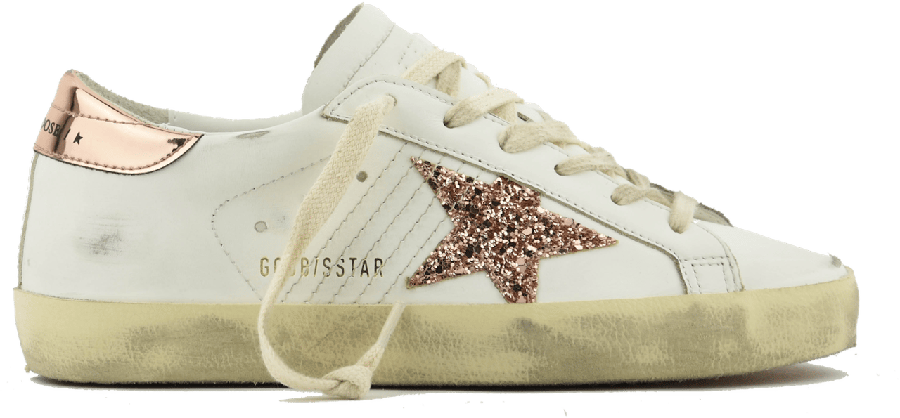 Golden Goose Superstar White Peach Wit