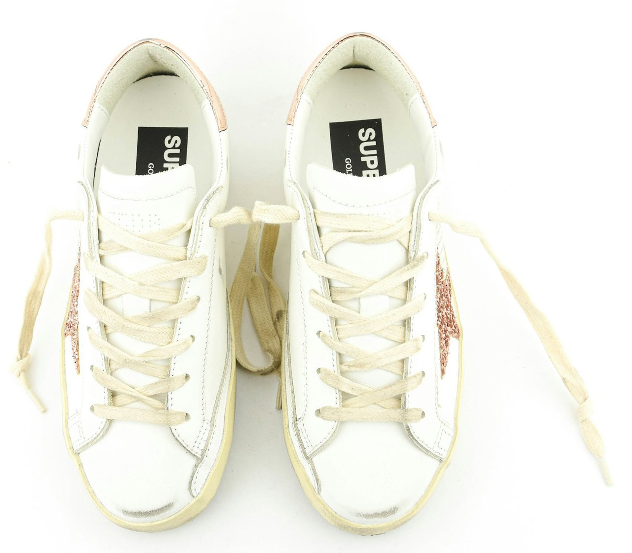 Golden Goose Superstar White Peach Wit