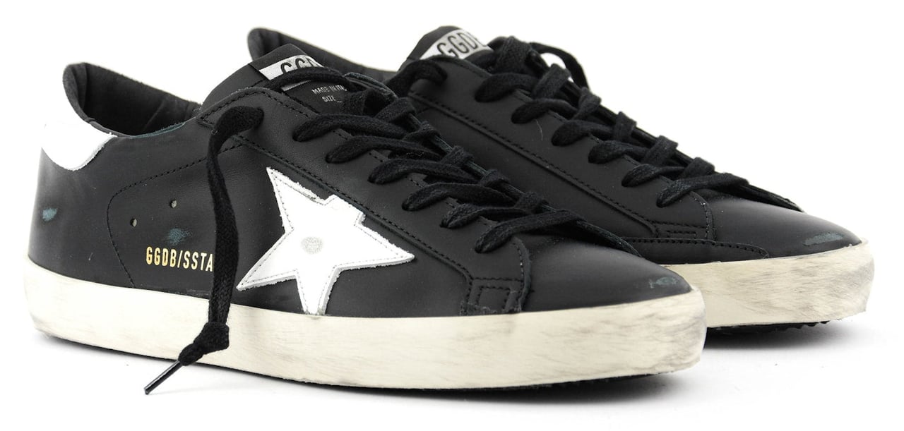 Golden Goose Super Star Black White Zwart