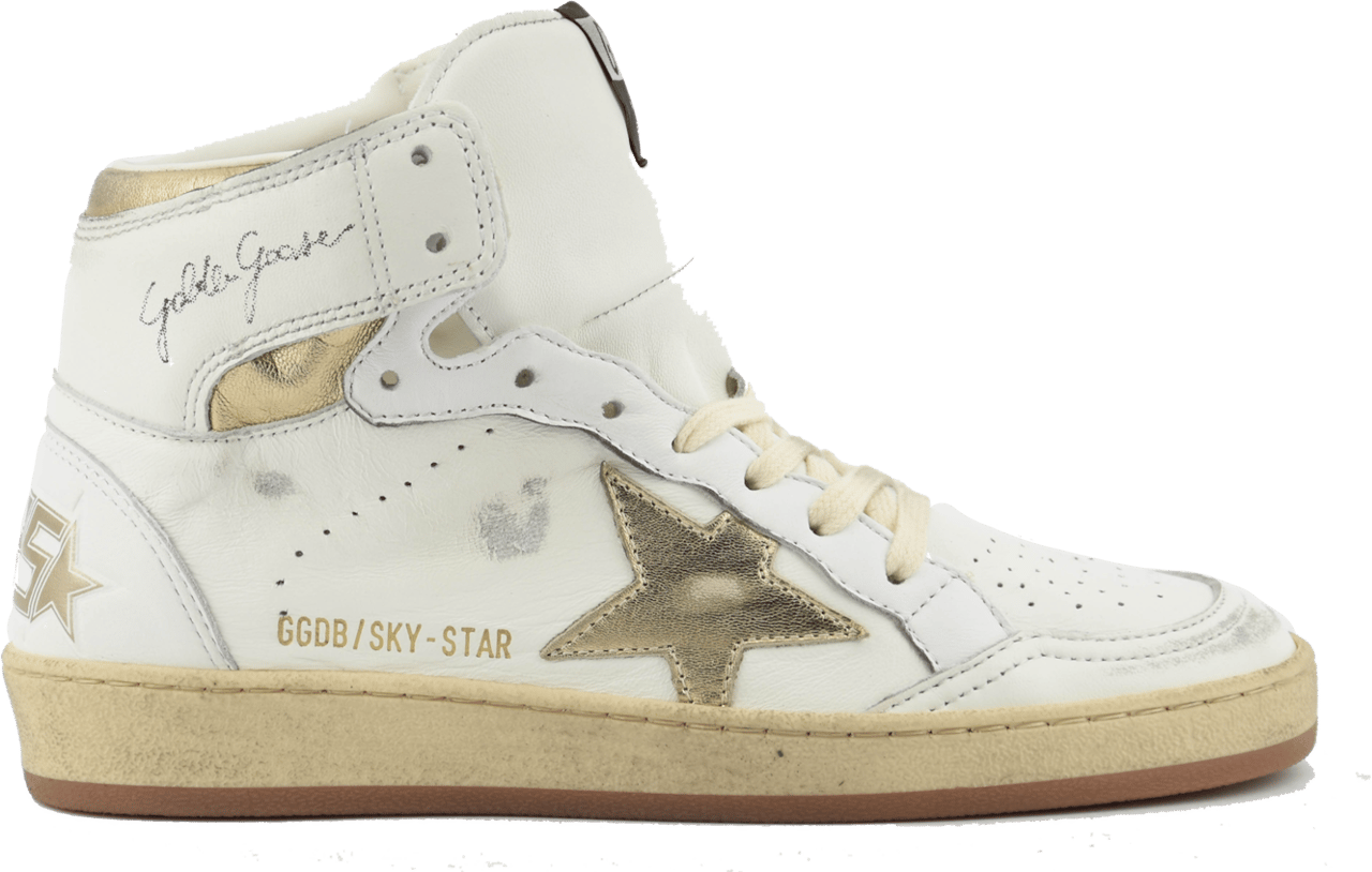 Golden Goose Sky Star White Gold Wit
