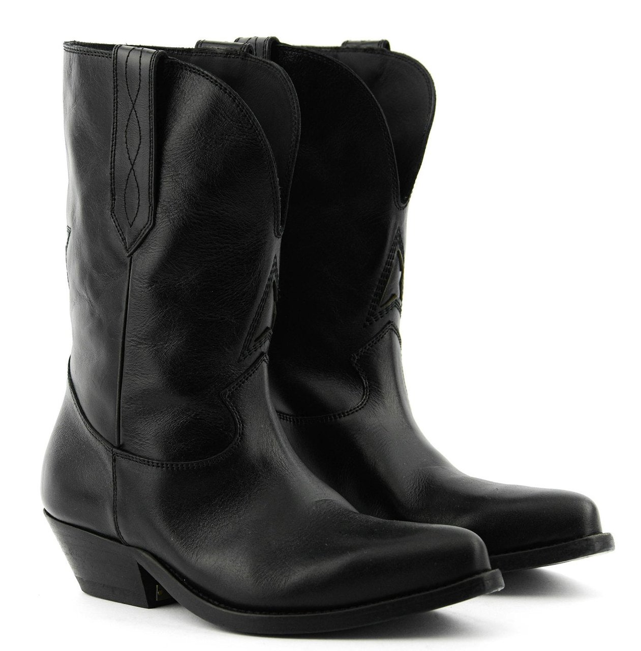 Golden Goose Wish Star Low Black Zwart