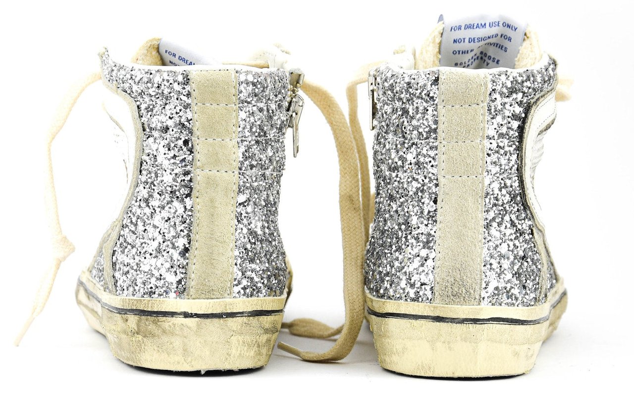 Golden Goose Slide Silver/white Zilver