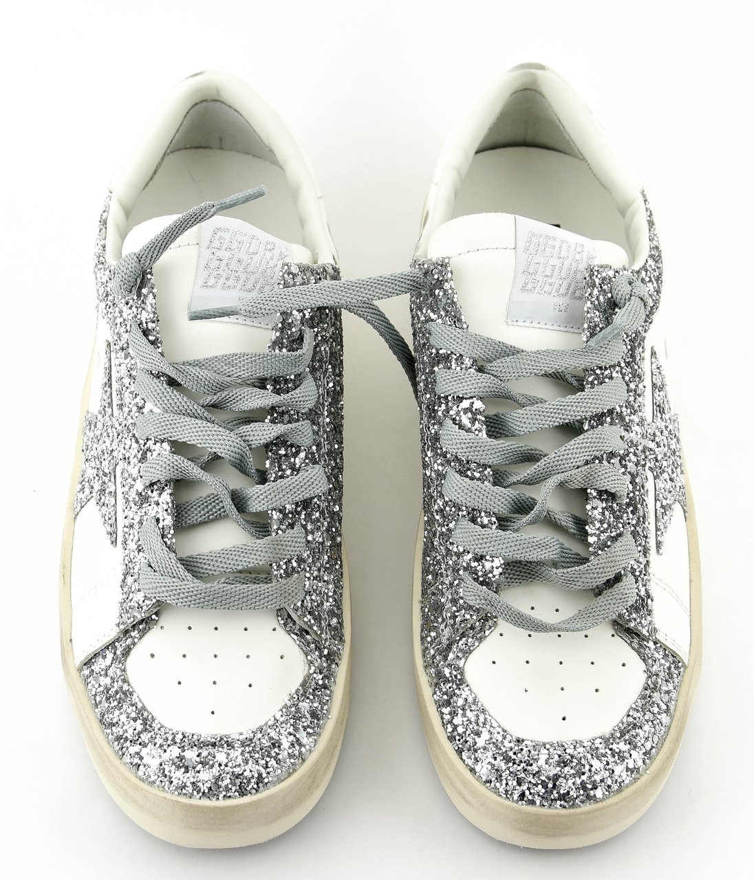 Golden Goose Stardan White Silver Glitter Zilver