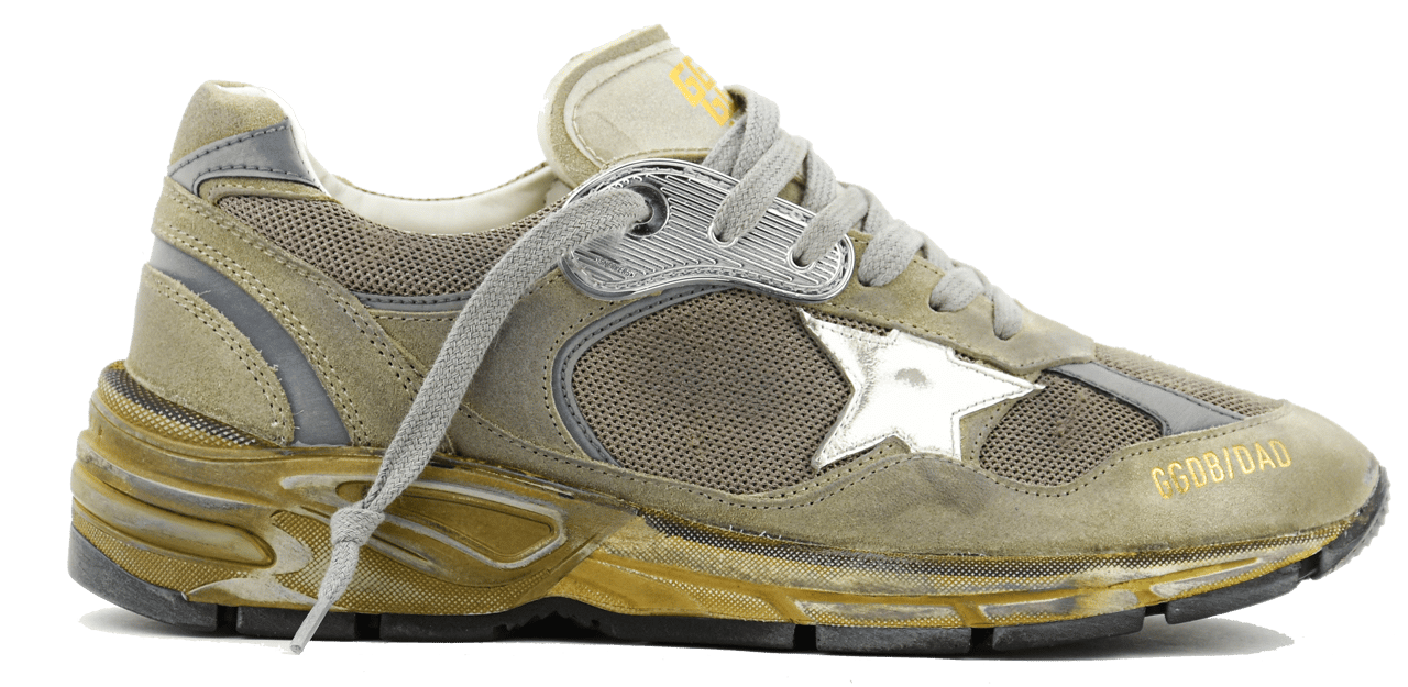 Golden Goose Running Dad Taupe Beige