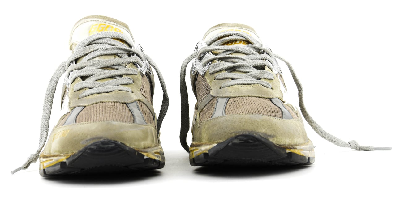 Golden Goose Running Dad Taupe Beige
