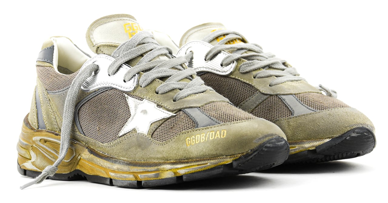 Golden Goose Running Dad Taupe Beige