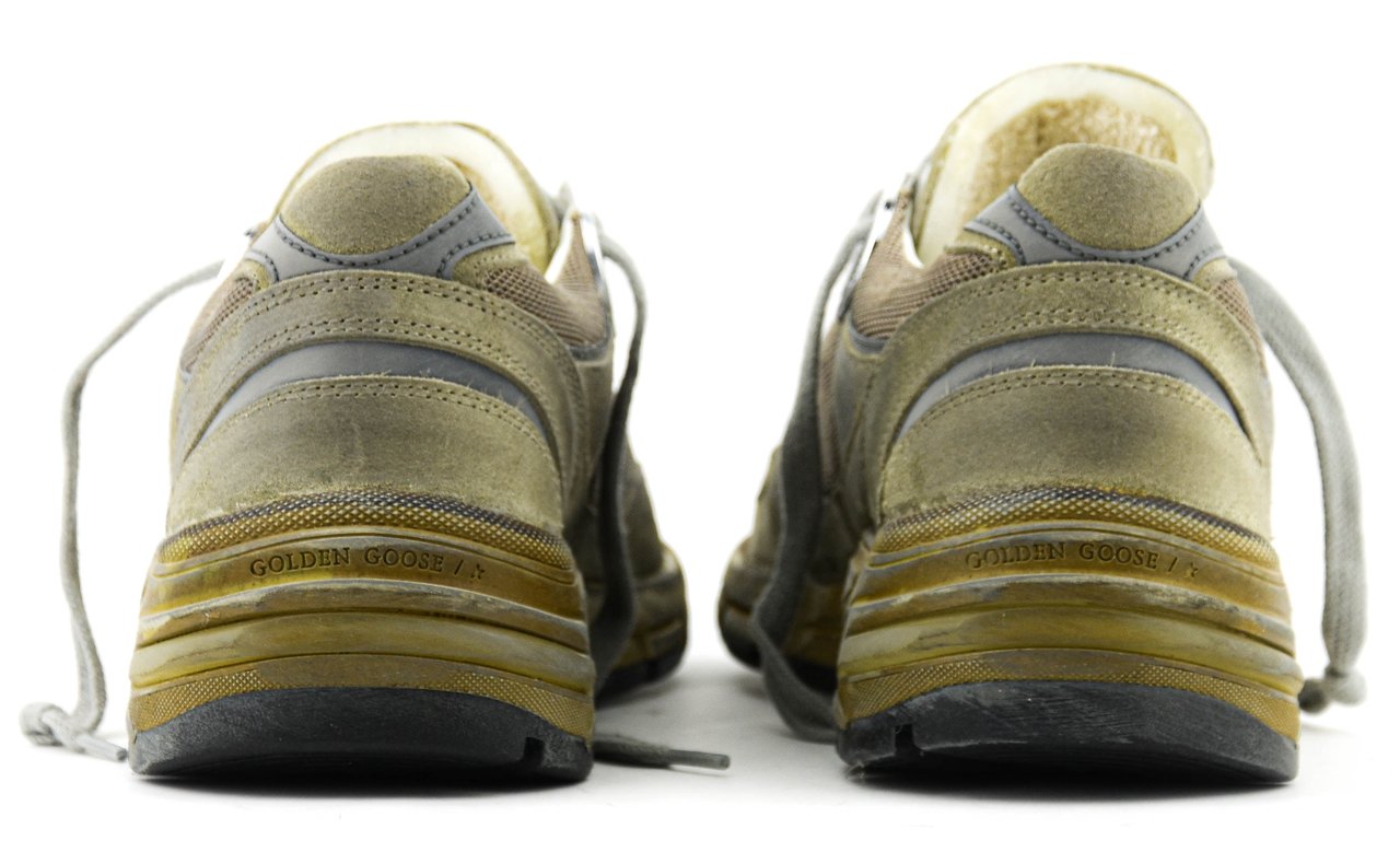 Golden Goose Running Dad Taupe Beige