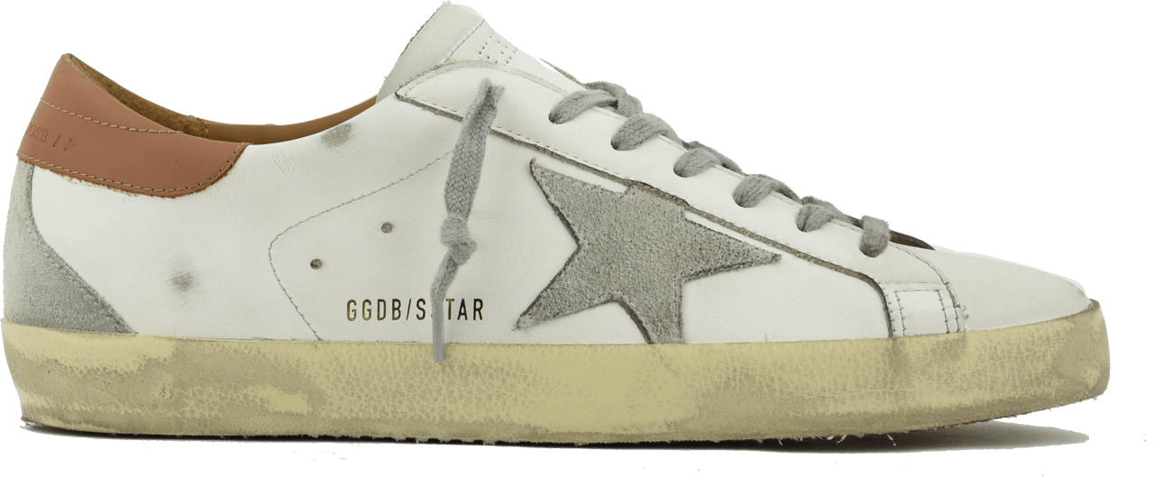 Golden Goose Super Star White Light Brown Wit
