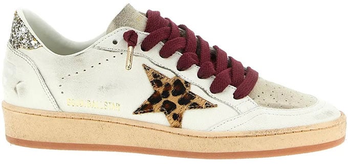 Golden Goose baskets en cuir a patch etoile Beige