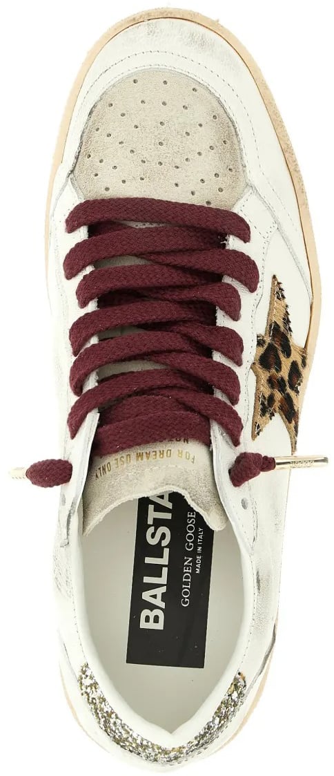 Golden Goose baskets en cuir a patch etoile Beige
