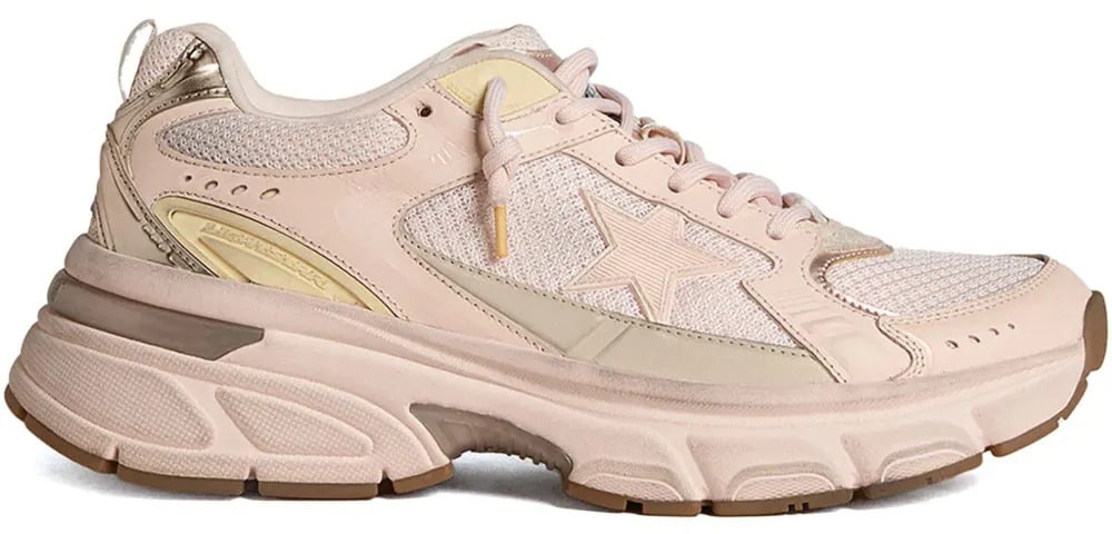 Golden Goose baskets en cuir lightstar Roze