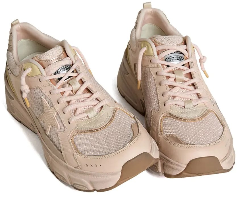 Golden Goose baskets en cuir lightstar Roze