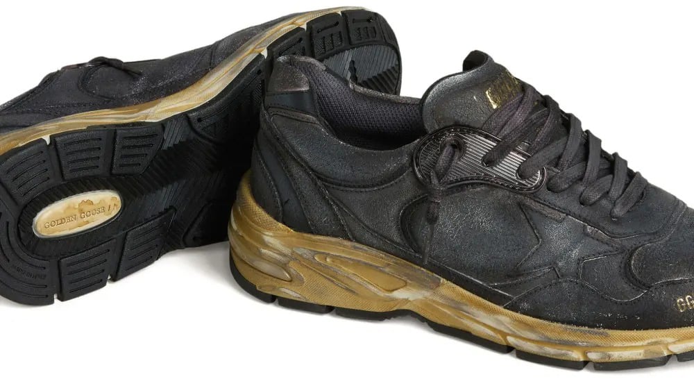 Golden Goose baskets golden goose dad star noir femme Zwart