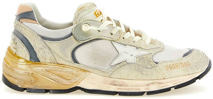 Golden Goose baskets golden goose running dad blanc beige homme Beige