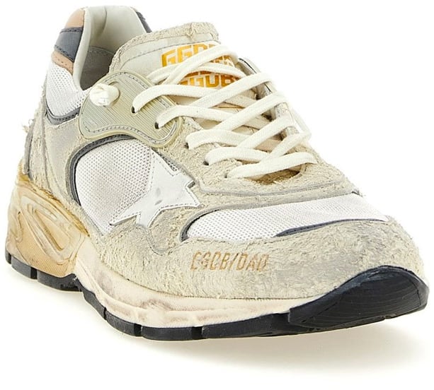 Golden Goose baskets golden goose running dad blanc beige homme Beige