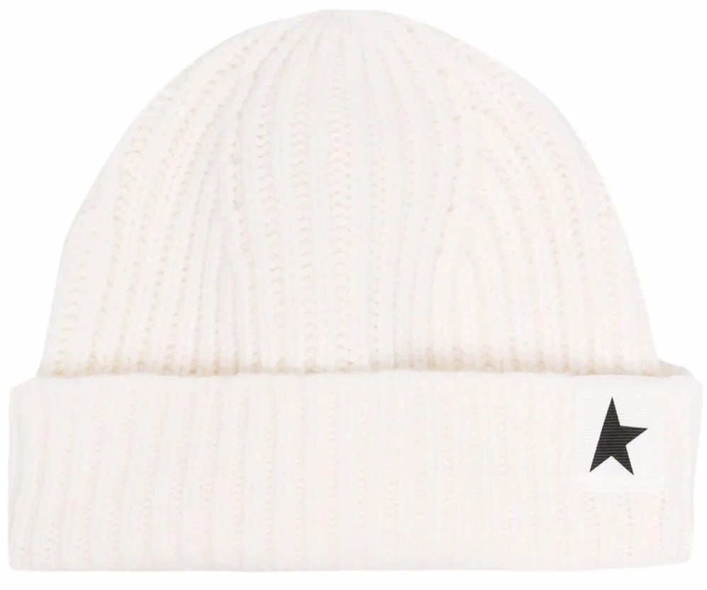 Golden Goose bonnet nervure a patch etoile 2 Beige