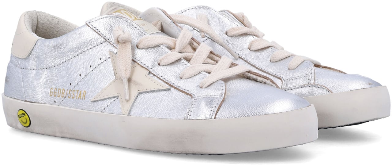 Golden Goose Super Star Laminated Silvercream Zilver