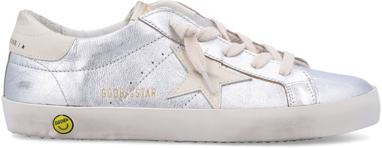 Golden Goose Super Star Laminated Silvercream Zilver