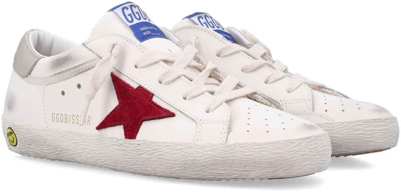 Golden Goose Super Star Bike Leather Bianco Wit