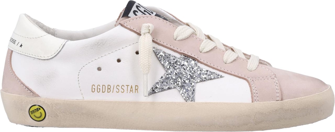 Golden Goose Super Star Leather Bianco Roze