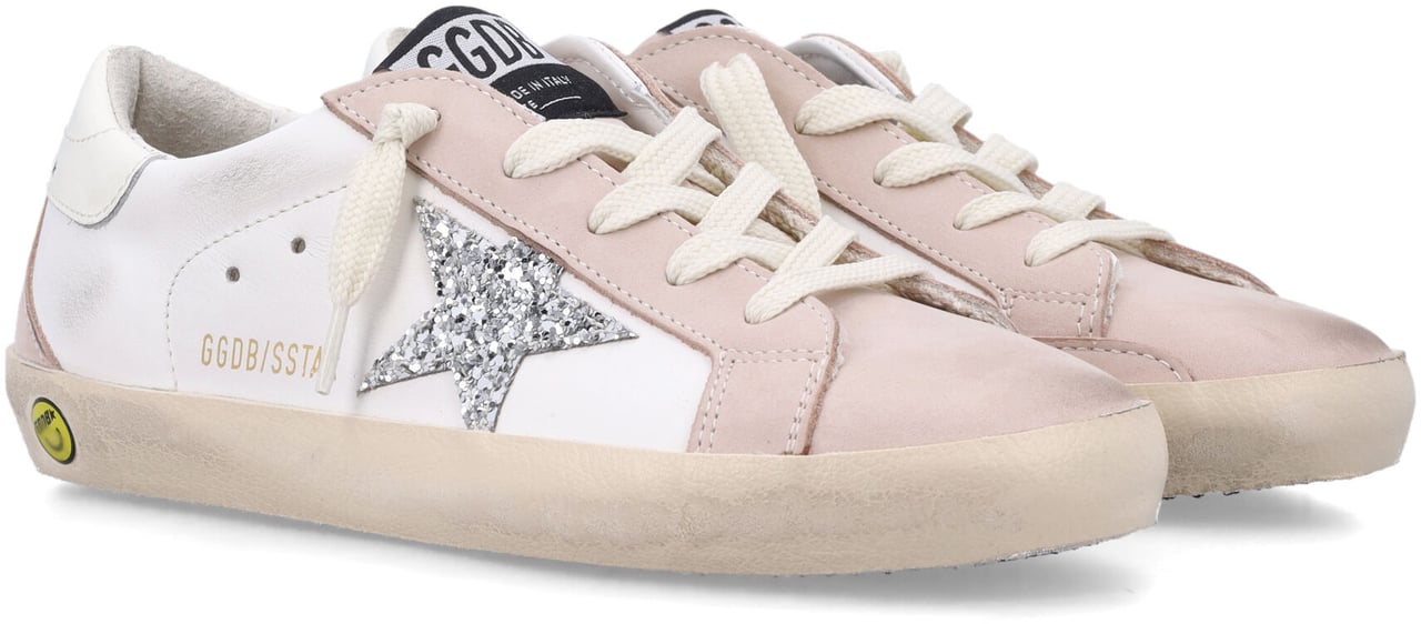 Golden Goose Super Star Leather Bianco Roze