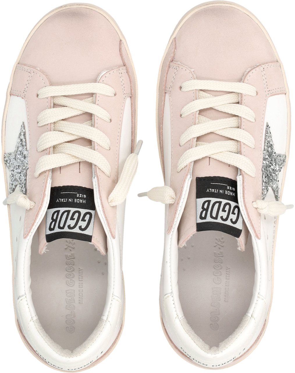 Golden Goose Super Star Leather Bianco Roze