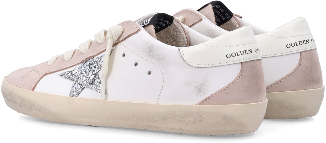 Golden Goose Super Star Leather Bianco Roze
