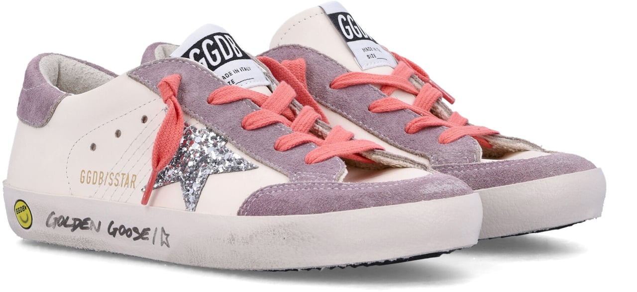 Golden Goose Super-Star Whitelilacsilver Paars