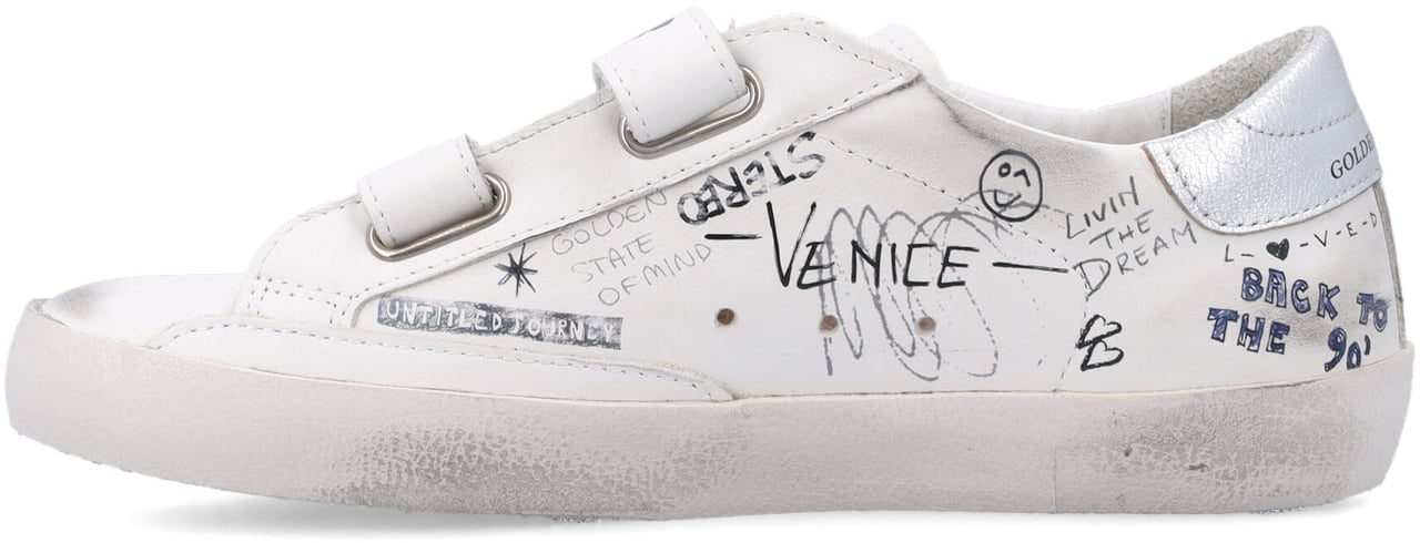 Golden Goose Kid - Old school sneakers Wit